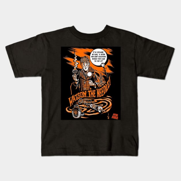 Sherlock Holmes Kids T-Shirt by FatRobotDraws